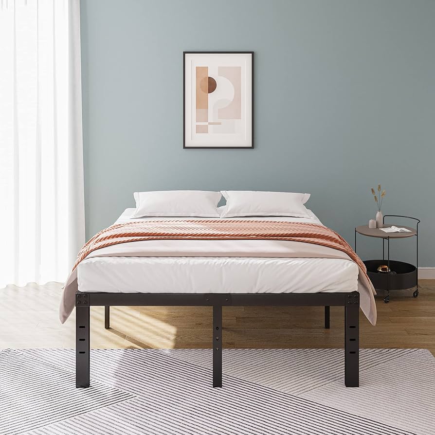 Amazon.com: Neslime 18 Inch High King Bed Frame No Box